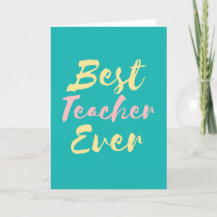 Teacher Appreciation Kaart, Schattigee en kleurrij Aankondiging