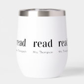 Teacher Appreciation Name Modern Minimal Read Gift (Arrière)