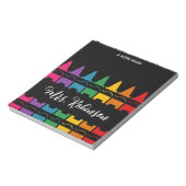 Teacher Appreciation Rainbow Crayon Notepad Notitieblok (Gedraaid)
