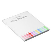 Teacher Appreciation Rainbow Crayon Notitieblok Gi (Schuin)
