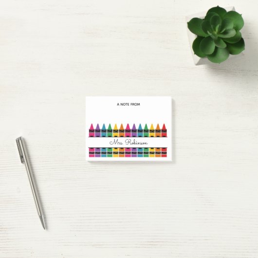Teacher Appreciation Rainbow Crayon Post-it® Notes (Kantoor)