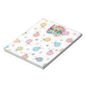 Teacher Appreciation Rainbow Pencil Ladybug op maa Notitieblok (Gedraaid)