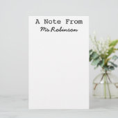 Teacher Appreciation Science Theme Briefpapier (Staand voorkant)