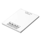 Teacher Appreciation Science Theme Briefpapier Notitieblok (Gedraaid)