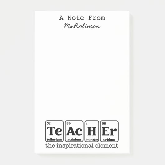 Teacher Appreciation Science Theme Briefpapier Post-it® Notes (Voorkant)