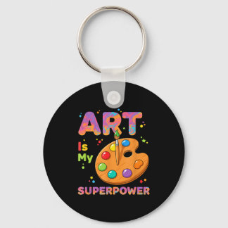 Teacher - Art Is My Superwer Art Teacher Drawing P Sleutelhanger