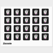 Teacher ASL Hand Sign Vierkante Sticker (Vel)