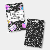 Teacher Back to School Composition  Badge (Voor- en achterkant)