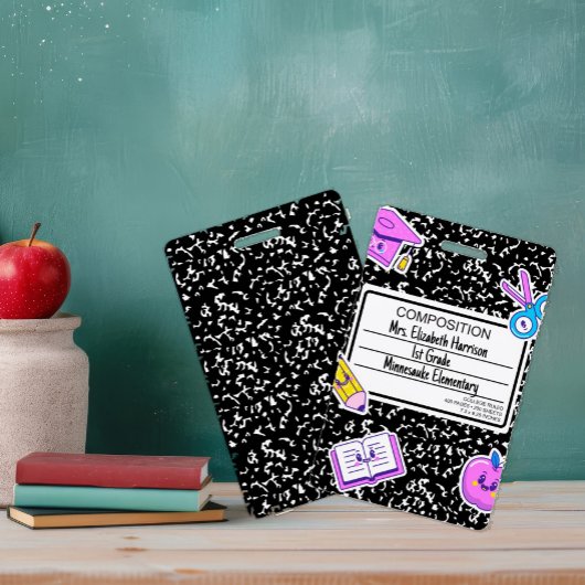 Teacher Back to School Composition  Badge