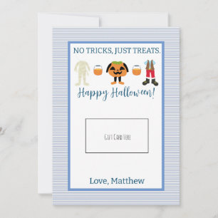 Teacher Blue Halloween Gift Kaart Houder