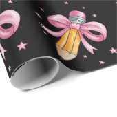 Teacher Bow Pencil Teaching Life Appreciation Gift Cadeaupapier (Rol Hoek)