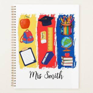 Teacher Bright Color Brushstroke Personnaliser