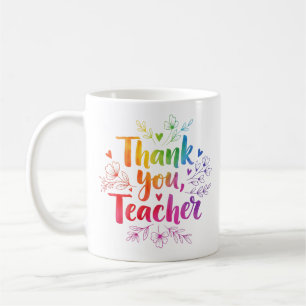 Teacher Bright Kleurrijke "Bedankt" Mok Gift