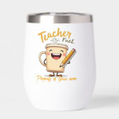 Teacher Carburant Funny Coffee Cup Design (Arrière)