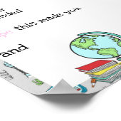 Teacher Chocolat Board, Candy Poster Message cadea (Coin)