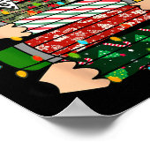 Teacher Christmas Tree Lights Pencil Leopard Print (Hoek)