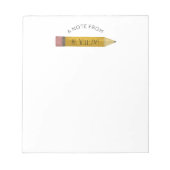 Teacher Classroom Pencil Aangepaste naam Notitieblok (Voorkant)