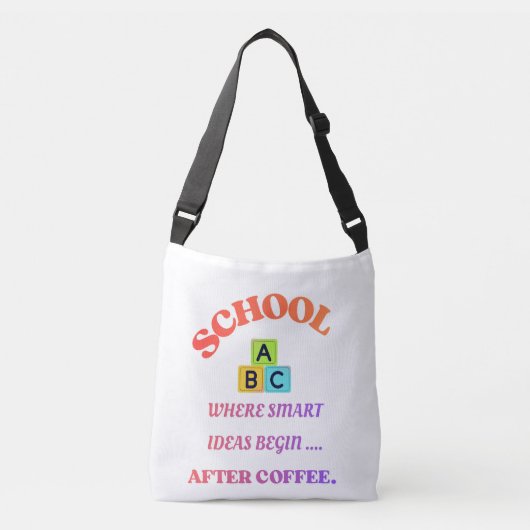 Teacher Coffee Tote Bag – Funny School Quote (Devant)