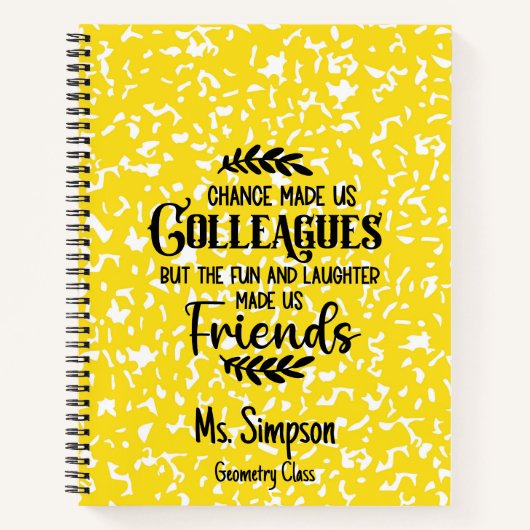 Teacher Collega Hardcover Notitieboek Gift (Voorkant)