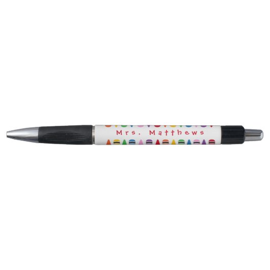 Teacher Cute Couleur Crayon Monogramme Cadeau  (Devant)