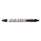 Teacher Cute Couleur Crayon Monogramme Stylo (Dos)