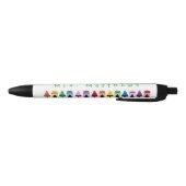 Teacher Cute Couleur Crayon Monogramme Vert Stylo (Bas)