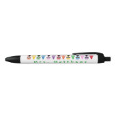 Teacher Cute Couleur Crayon Monogramme Vert Stylo (Haut)