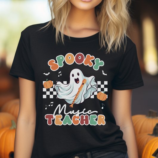 Teacher de musique éffrayante Cute Ghost T-shirt