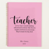 Teacher Definition Maandelijkse planner Organisato (Voorkant)