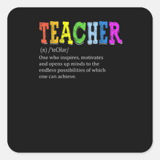 Teacher Definition Teacher Appreciation Vierkante Sticker