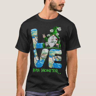 Teacher Earth Day 2023 Gnome Bus Monitor T-shirt
