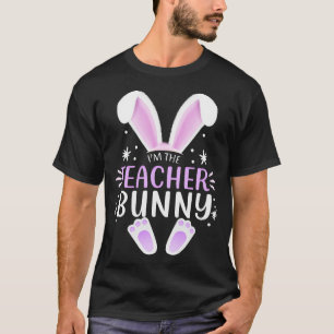 Teacher Easter Matching Family Party Bunny Face Co T-shirt
