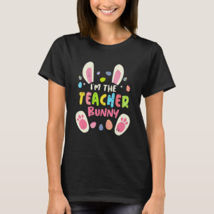 Teacher Easter Matching Family Party Bunny Face Co T-shirt
