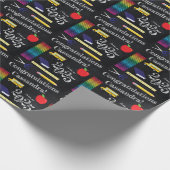 Teacher Education Afstuderen schoolbord Cadeaupapier (Hoek)