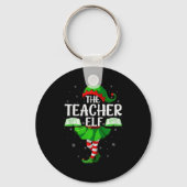 Teacher Elf Christmas Girls Women Elf Squad Xmas F Sleutelhanger (Voorkant)