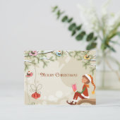 Teacher Elf - Kerst Briefkaart (Staand voorkant)