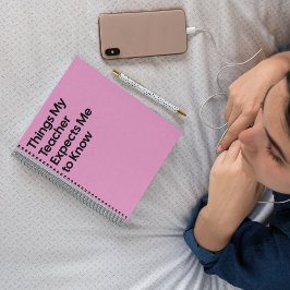 Teacher Expects Funny Notebook Notitieboek