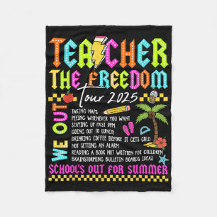 Teacher Freedom Tour 2025 Zomervakantie Laatste da Fleece Deken
