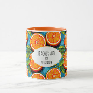 Teacher Fuel Orange – Personalized Coffee Mug