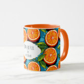 Teacher Fuel Orange – Personalized Coffee Mug (Devant droit)