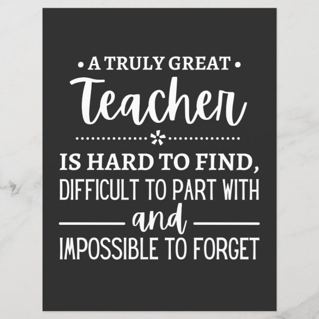 teacher Gift, A Truly Great Teacher (Voorkant)