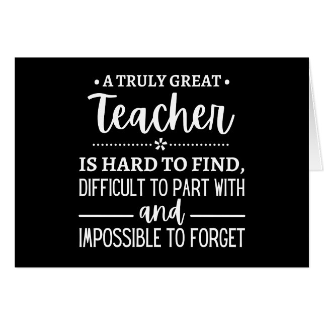 teacher Gift, A Truly Great Teacher (Voorkant Horizontaal)