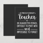 teacher Gift, A Truly Great Teacher Bedankkaart (Voorkant / Achterkant)