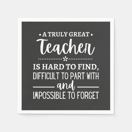 teacher Gift, A Truly Great Teacher Servet (Voorkant)