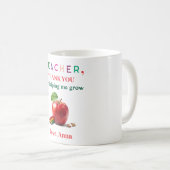 Teacher Gift – Apple Mug with Thank You Message (Devant droit)