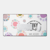 Teacher Gift Custom Boho Sun Terug naar schoolbure Bureaumat (Keyboard & Muis)
