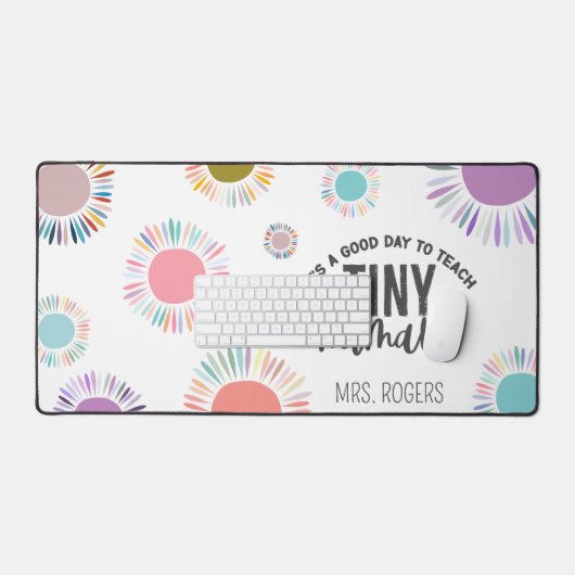 Teacher Gift Custom Boho Sun Terug naar schoolbure Bureaumat (Keyboard & Muis)