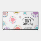 Teacher Gift Custom Boho Sun Terug naar schoolbure Bureaumat (Voorkant)