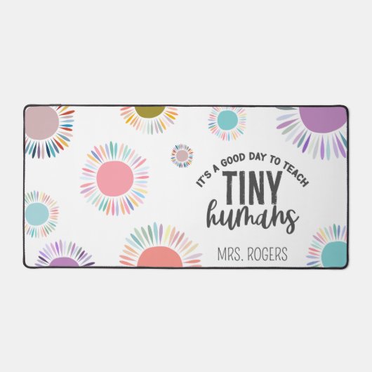 Teacher Gift Custom Boho Sun Terug naar schoolbure Bureaumat (Voorkant)