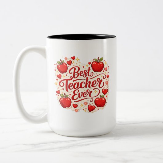 Teacher Gift Mug / Best Teacher Ever Appreciation  (Gauche)